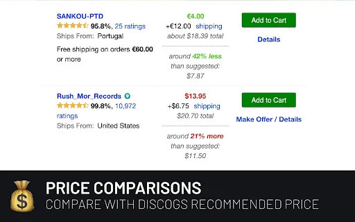 I-download ang Discogs Enhancer – Pinakamahusay na Vinyl Tools - Screenshot 3