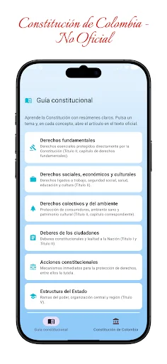 I-download ang Constitución de Colombia – Batas at Karapatan - Screenshot 1