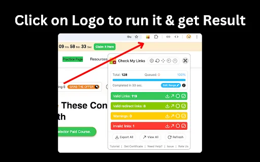 Check My Links: Mabilis na Link Checker para sa SEO at Web - Screenshot 1