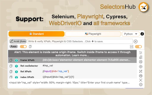 Download SelectorsHub: Auto-generate Playwright Locators Free - Screenshot 2
