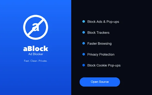 I-download ang aBlock: Pinakamabilis na Ad Blocker para sa Chrome - Screenshot 5