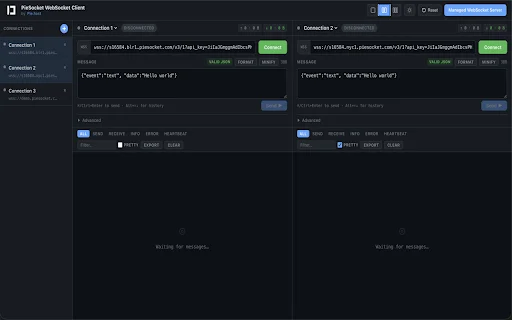 PieSocket WebSocket Client: Debugger para sa Developers - Screenshot 3