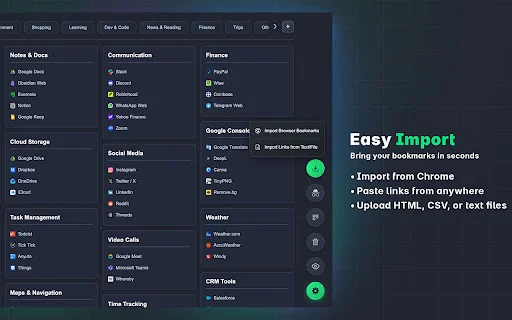 LumiList – Pinakamahusay na Bookmark Manager para sa Chrome - Screenshot 4