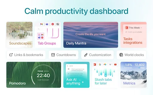 I-download ang Momentum: Gawing Produktibo ang Iyong Browser - Screenshot 4
