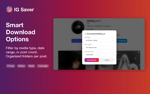 IG Saver 2026: I-download ang Instagram Reels, Photos at Stories - Screenshot 2