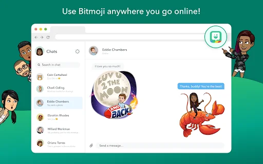 I-download ang Bitmoji Chrome Extension – Gawing Mas Masaya ang Chat - Screenshot 1