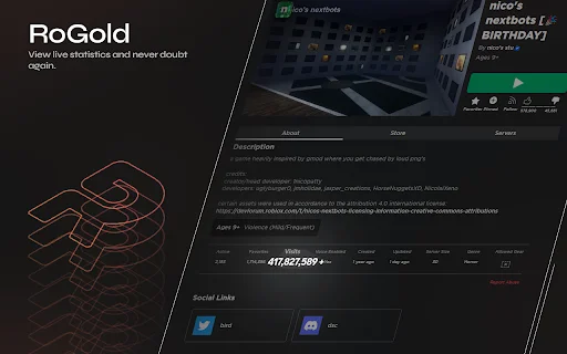 I-download ang RoGold para sa Roblox – Mas Pinahusay na Experience - Screenshot 2