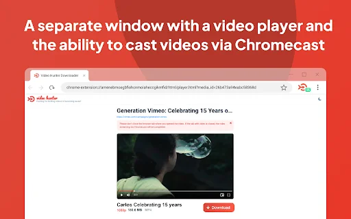 Video Hunter Downloader: I-download ang Video nang Libre – Mabilis at Madali - Screenshot 5