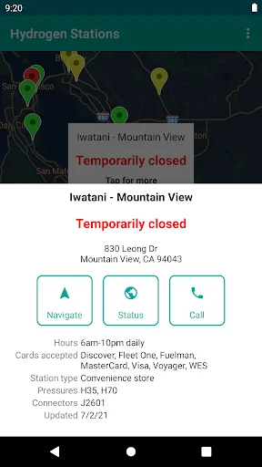 I-download ang Hydrogen Stations USA – Hanapin ang Fueling Stations - Screenshot 6