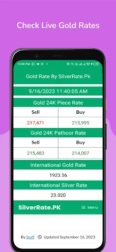 I-download ang Gold Rate Pakistan – Live Gold para sa Update sa Presyo - Screenshot 7