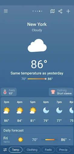 I-download ang Weather & Clima – Tumpak na Weather App Ngayon - Screenshot 3