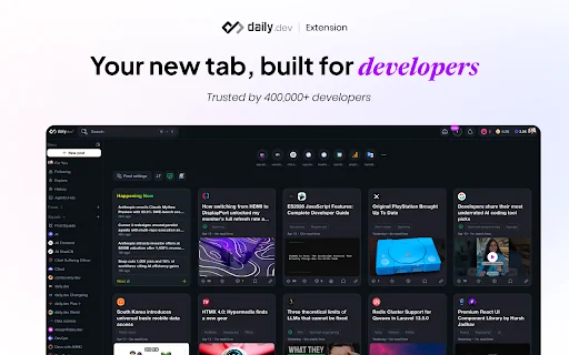 daily.dev: Ang Pinakamahusay na News Feed para sa mga Developer - Screenshot 1