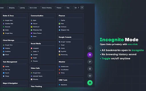 LumiList – Pinakamahusay na Bookmark Manager para sa Chrome - Screenshot 5