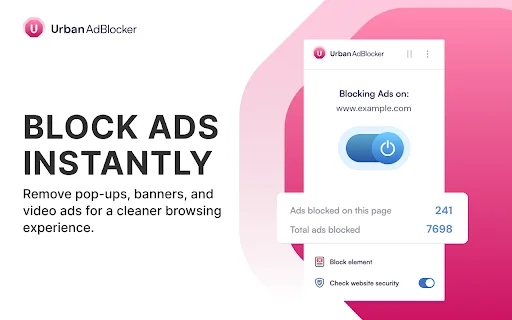 I-download ang Urban AdBlocker – Pinakamabilis na Ad Blocker Free - Screenshot 1