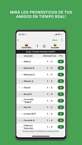 I-download ang Penca Ovación: Hulaan ang Football Matches nang Libre - Screenshot 5