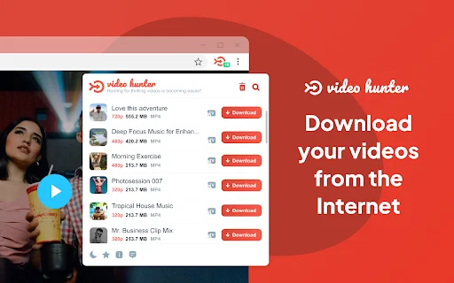 Video Hunter Downloader: I-download ang Video nang Libre – Mabilis at Madali - Screenshot 1