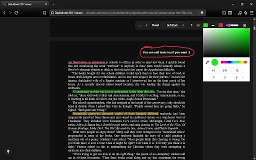 Eclipse PDF: Pinakamahusay na Dark Mode Reader para sa Chrome - Screenshot 1