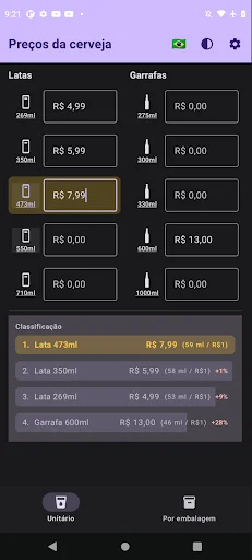 I-download ang Calculadora de Cerveja – Matalinong Pagpili ng Beer - Screenshot 1