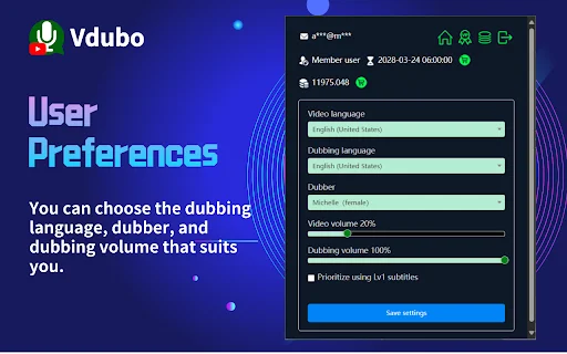I-download ang Vdubo – AI Video Dubbing para sa YouTube - Screenshot 4