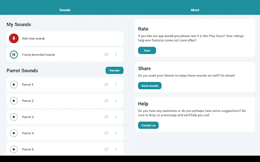 I-download ang Parrot Sounds – Pinakamahusay na Parrot Soundboard - Screenshot 11