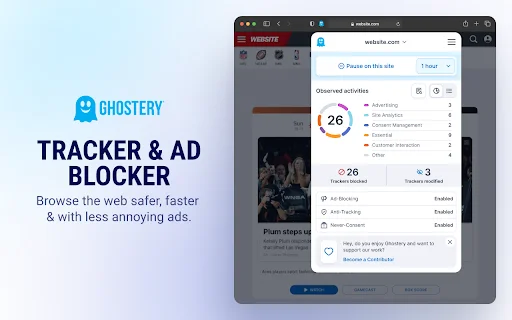 Ghostery AdBlocker: Pinakamabilis na Ad at Tracker Blocker – I-download - Screenshot 1