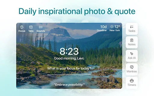 I-download ang Momentum: Gawing Produktibo ang Iyong Browser - Screenshot 1
