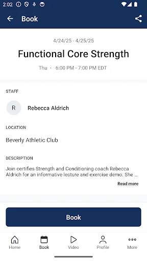 I-download ang Beverly Athletic Club App – Mag-iskedyul ng Klase - Screenshot 2