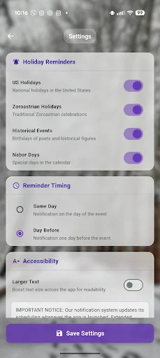 I-download ang Gahshomar Zoroastrian Calendar – Persian Calendar - Screenshot 2