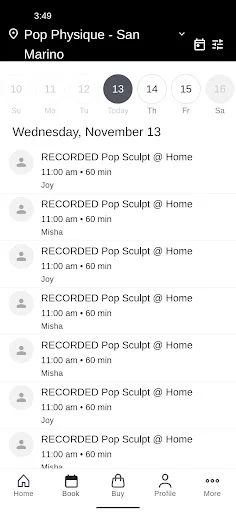 I-download ang Pop Physique App – Mag-book ng Klase nang Mabilis - Screenshot 2