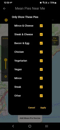 I-download ang Mean Pies App – Humanap ng Pinakamasarap na Pie - Screenshot 3