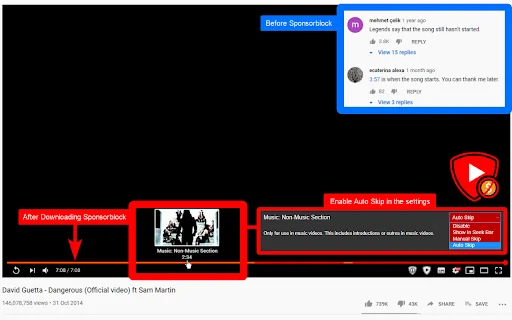 SponsorBlock para sa YouTube – Awtomatikong Laktawan ang Ads - Screenshot 3