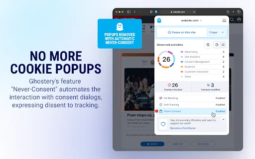 Ghostery AdBlocker: Pinakamabilis na Ad at Tracker Blocker – I-download - Screenshot 3