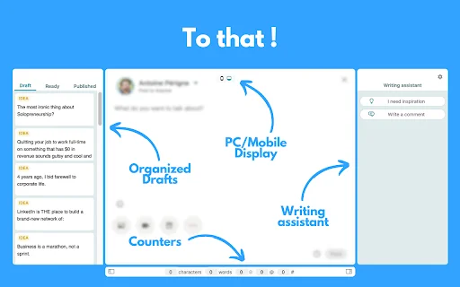 I-download ang PerfectPost: Gawing Mas Mahusay ang Iyong LinkedIn - Screenshot 2
