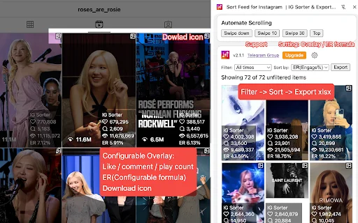 Sort Feed for Instagram: I-sort at I-download ang IG Reels - Screenshot 1