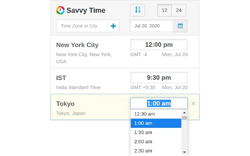 I-download ang Time Zone Converter – Savvy Time: Madaling World Clock - Screenshot 2