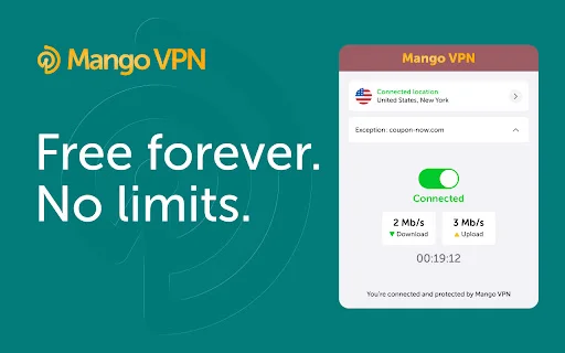 Free VPN Mango: Mabilis at Ligtas na VPN para sa Chrome - Screenshot 1