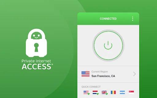 I-download ang Private Internet Access para sa Chrome – Mabilis na Proxy - Screenshot 1