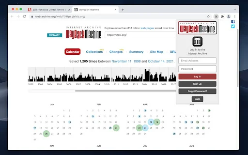 Wayback Machine Extension: I-access ang Kasaysayan ng Web nang Libre - Screenshot 1