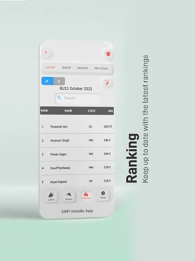 I-download ang SRFI App – Opisyal na Gabay sa Squash sa India - Screenshot 10