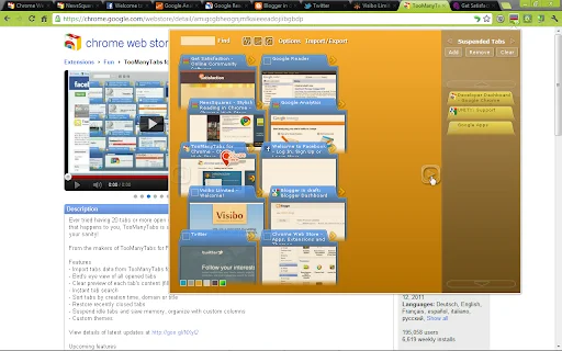 TooManyTabs para sa Chrome: Ayusin ang Iyong mga Tab nang Madali - Screenshot 1